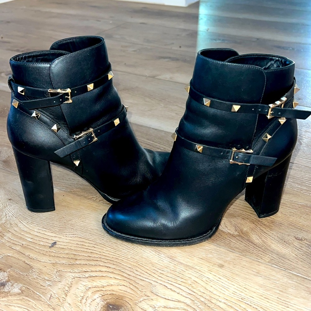 Valentino Studded Black booties
